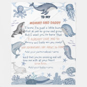 Gepersonaliseerde Berichtendeken, Perfect Pasgebor Fleece Deken (Voorkant)