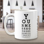 Gepersonaliseerde berichtenvelop voor oogmerk koffiemok<br><div class="desc">Voeg je eigen bericht toe aan creëer een uniek,  leuk cadeau. Ontworpen door: Thisnotme©</div>