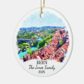 Gepersonaliseerde Bern Ornament, Zwitserland Gift Keramisch Ornament (Links)