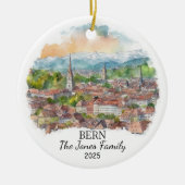 Gepersonaliseerde Bern Ornament, Zwitserland Gift Keramisch Ornament (Voorkant)