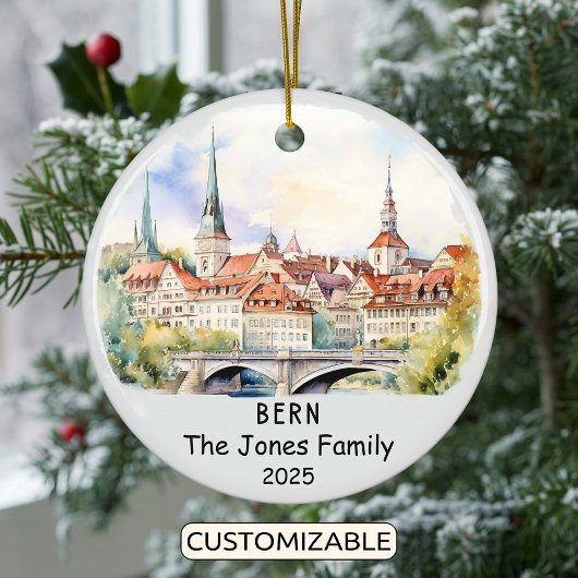 Gepersonaliseerde Bern Ornament, Zwitserland Keramisch Ornament