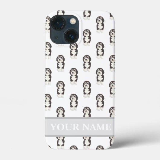 Gepersonaliseerde Bernedoodle Sheepadoodle Case-Mate iPhone Case (Achterkant)