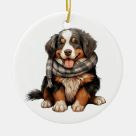 Gepersonaliseerde Berner Mountain Dog Art Keramisch Ornament