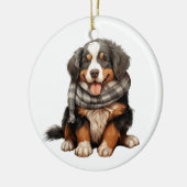 Gepersonaliseerde Berner Mountain Dog Art Keramisch Ornament (Links)