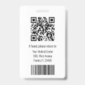 Gepersonaliseerde beroepsbeoefenaren in de gezondh badge (Achterkant)