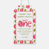 Gepersonaliseerde Berry Eerste Verjaardag Dank u Cadeaulabel (Voorkant)