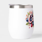 Gepersonaliseerde Berry Floral Tumbler – "Camila" (Rechts)