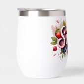 Gepersonaliseerde Berry Floral Tumbler – "Sofia" (Rechts)