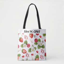 Gepersonaliseerde Berry, Flower RX Symbol Pharmacy Tote Bag