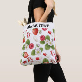 Gepersonaliseerde Berry, Flower RX Symbol Pharmacy Tote Bag (Dichtbij)