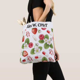 Gepersonaliseerde Berry, Flower RX Symbol Pharmacy Tote Bag