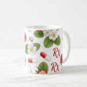 Gepersonaliseerde Berry, Flower & RX Symbool Apoth Koffiemok (Voorkant rechts)