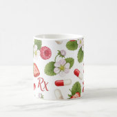 Gepersonaliseerde Berry, Flower & RX Symbool Apoth Koffiemok (Center)