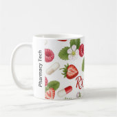 Gepersonaliseerde Berry, Flower & RX Symbool Apoth Koffiemok (Links)