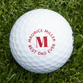 Gepersonaliseerde 'Best Dad Ever' aangepaste naam  Golfballen