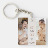 Gepersonaliseerde 'Best Dad Ever' Acryl Sleutelhan Sleutelhanger (voorkant)