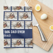 Gepersonaliseerde BEST DOG DAD EVER Foto Keuken Ha Theedoek (Quarter Fold)