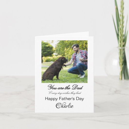 Gepersonaliseerde Best Dog Dad wenskaart (Voorkant)