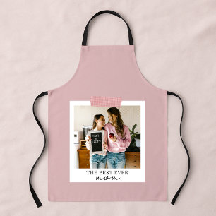 Gepersonaliseerde Best Ever Mom Foto   Roze Schort