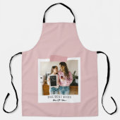 Gepersonaliseerde Best Ever Mom Foto | Roze Schort (Voorkant)