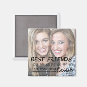 Gepersonaliseerde Best Friend Photo Quote Magnet (Voorkant / Achterkant)