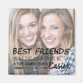 Gepersonaliseerde Best Friend Photo Quote Magnet (Voorkant)