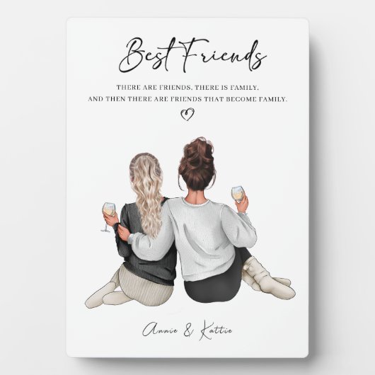 Gepersonaliseerde Best Friend Print, Best Friend G Fotoplaat (voorkant)