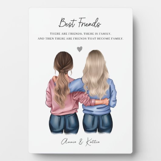 Gepersonaliseerde Best Friend Print, Best Friend G Fotoplaat (voorkant)
