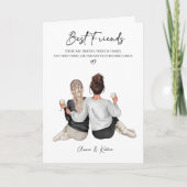 Gepersonaliseerde Best Friend Print, Best Friend G Kaart (Voorkant)