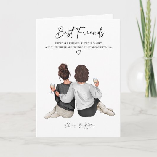 Gepersonaliseerde Best Friend Print, Best Friend G Kaart (Voorkant)