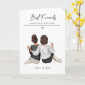 Gepersonaliseerde Best Friend Print, Best Friend G Kaart (Gele Bloem)