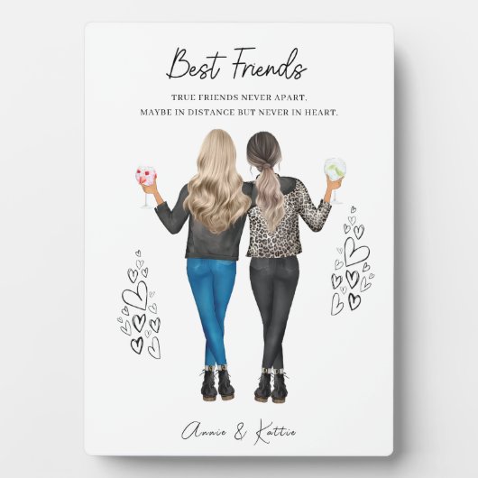 Gepersonaliseerde Best Friend Print, Kerstcadeau Fotoplaat (voorkant)