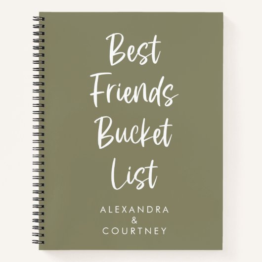 Gepersonaliseerde Best Friends Adventure Checklist Notitieboek (Voorkant)