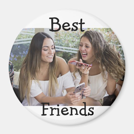 Gepersonaliseerde Best Friends fotomagneet Magneet (Voorkant)
