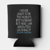 Gepersonaliseerde Best Husband Quote Blikjeskoeler (Achterkant)