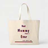 Gepersonaliseerde BEST MOM EVER 10 Script Grote Tote Bag (Voorkant)
