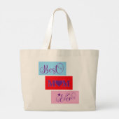 Gepersonaliseerde BEST MOM EVER 11 Script Groot Ta Grote Tote Bag (Achterkant)