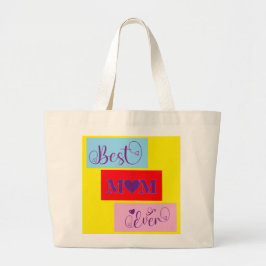 Gepersonaliseerde BEST MOM EVER 11 Script Groot Ta Grote Tote Bag