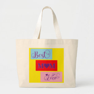 Gepersonaliseerde BEST MOM EVER 11 Script Groot Ta Grote Tote Bag