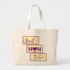 Gepersonaliseerde BEST MOM EVER 14 Script Groot Ta Grote Tote Bag