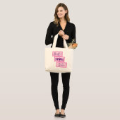 Gepersonaliseerde BEST MOM EVER 15 Script Groot Ta Grote Tote Bag (Voorkant (model))