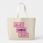 Gepersonaliseerde BEST MOM EVER 15 Script Groot Ta Grote Tote Bag (Achterkant)