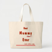 Gepersonaliseerde BEST MOM EVER 8 Script Grote Tote Bag (Voorkant)