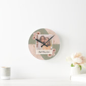 Gepersonaliseerde "Best Mom Ever" Bloemenwandklok Ronde Klok (Huis)