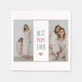 Gepersonaliseerde 'Best Mom Ever' Papieren servett Servet (Voorkant)