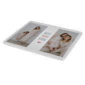 Gepersonaliseerde 'Best Mom Ever' snijplank (Hoek)