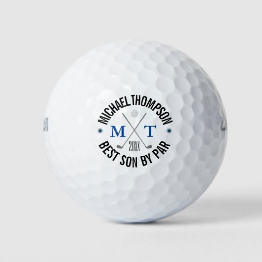 Gepersonaliseerde "Best Son by Par" golfbal Golfballen (Voorkant)