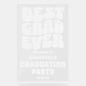 Gepersonaliseerde beste Afstudeerder ooit Afstuder Acryl Bord (Voorkant)