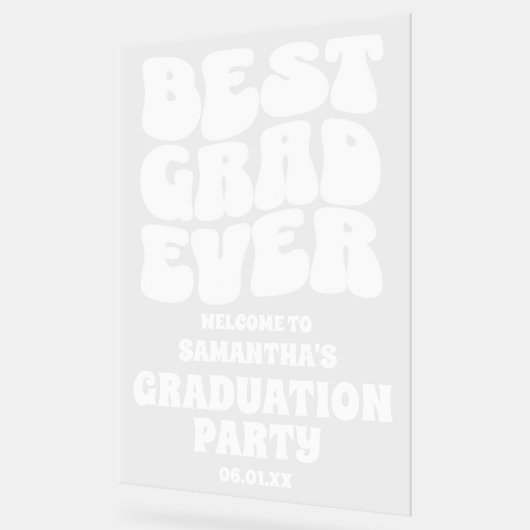 Gepersonaliseerde beste Afstudeerder ooit Afstuder Acryl Bord (Hoek)