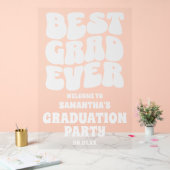 Gepersonaliseerde beste Afstudeerder ooit Afstuder Acryl Bord (Huwelijk)